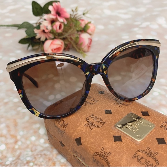 BNIB MCM Havana blue cat eye sunny sunglasses - Picture 3 of 8